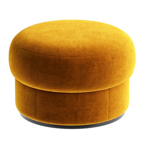 pouf sariq dumaloq 3d model Download Maxve