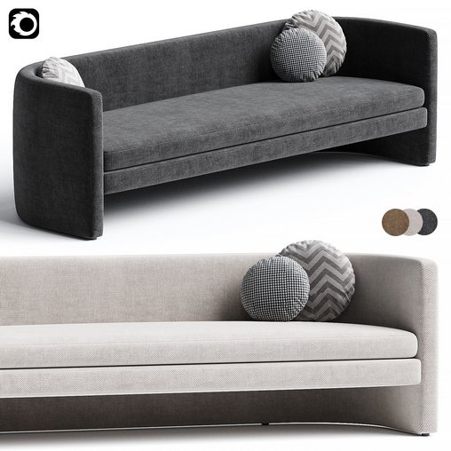 arc sofa trnk 3d model Download Maxve