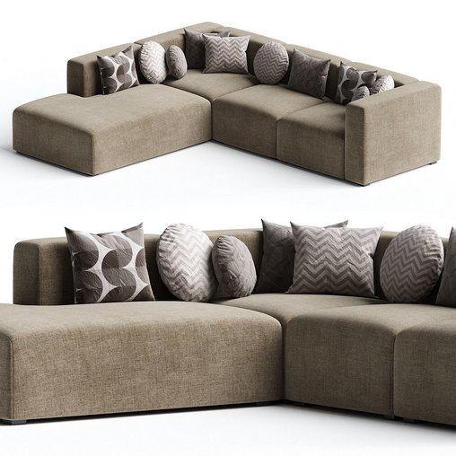 sofa 140 3d model Download Maxve