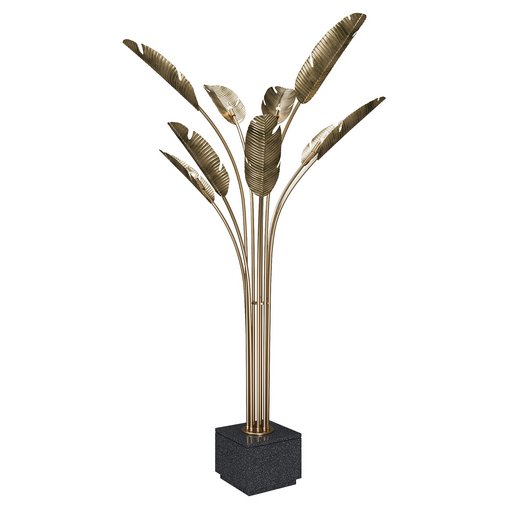 Tropical Grande Brass Floor Lamp 3d model Download Maxve