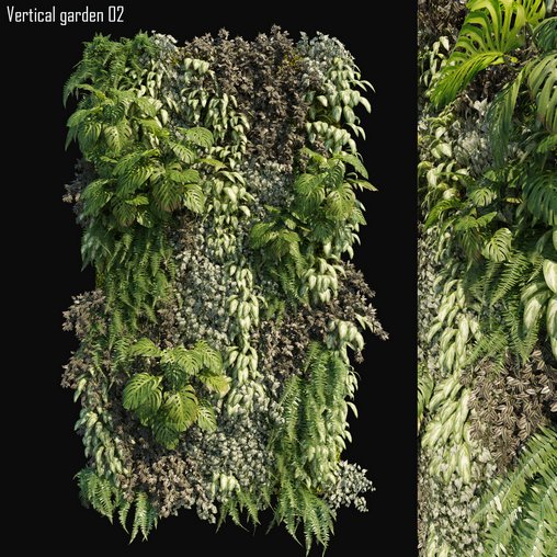 Vertical garden 02 3d model Download Maxve