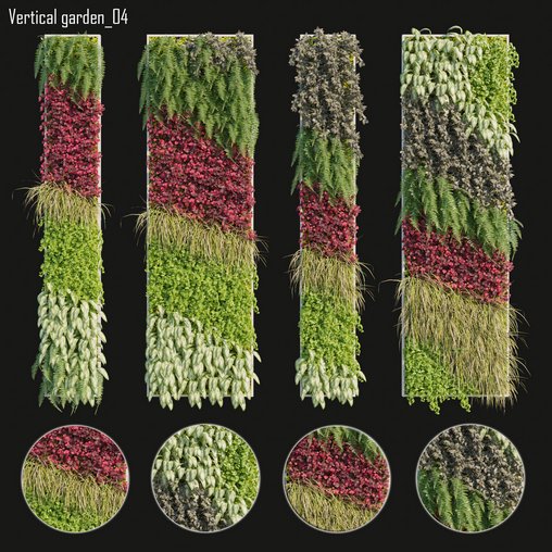 Vertical garden 04 3d model Download Maxve