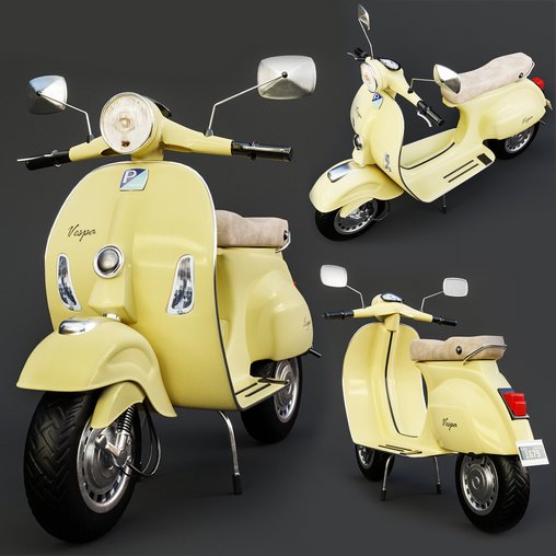 Vespa 01 3d model Download Maxve