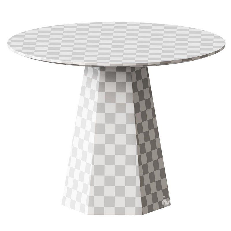 Round Black Dining Table 3d model Download Maxve