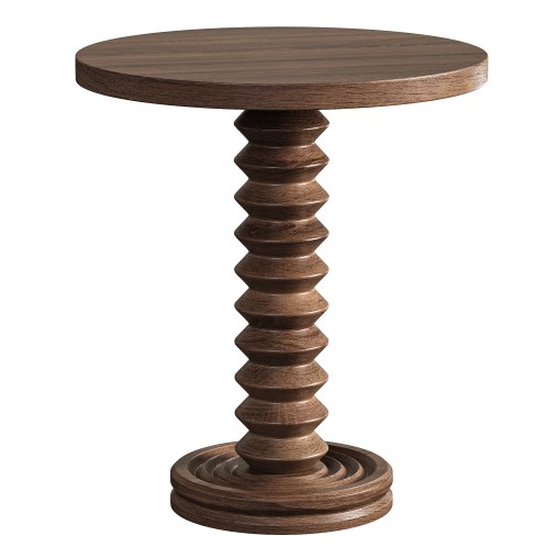 French Wood Side Table 3d model Download Maxve