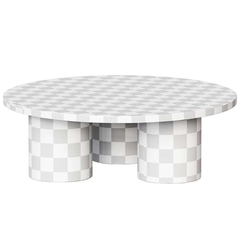 Damian 100cm Wooden Round Coffee Table ¨C Natural 3d model Download Maxve