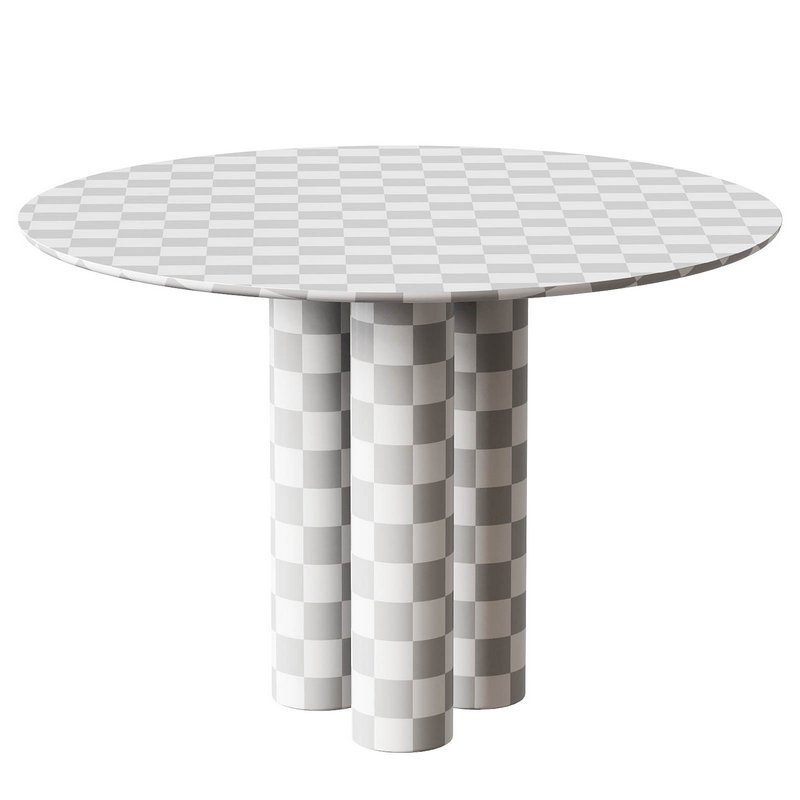 Gunnar Round Wood Dining Table 3d model Download Maxve