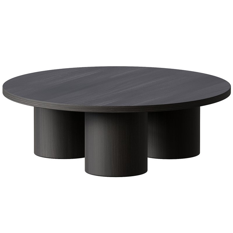 Damian 100cm Wooden Round Coffee Table ¨C Natural 3d model Download Maxve