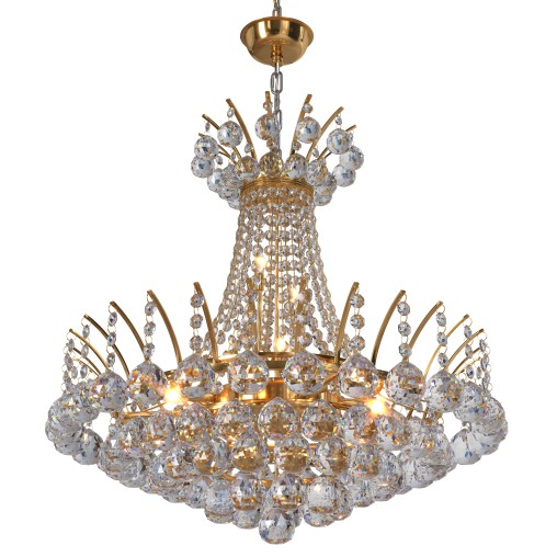 Esmery 8 Light 120V Chandelier in Etruscan Gold with Clear Optic Crystal main image 0