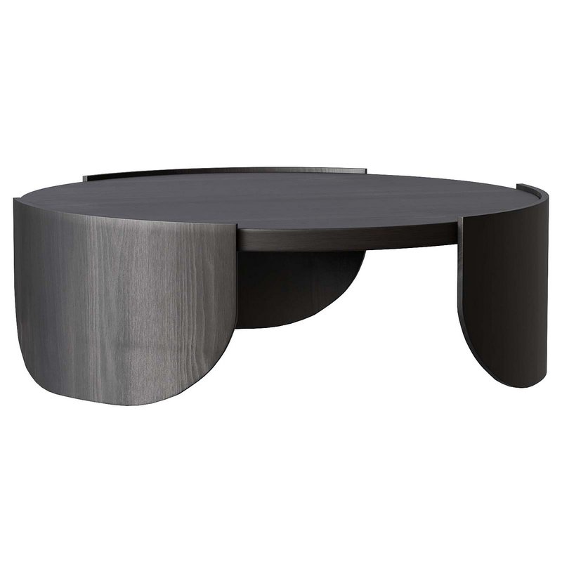 Round Coffee Table - Black 3d model Download Maxve