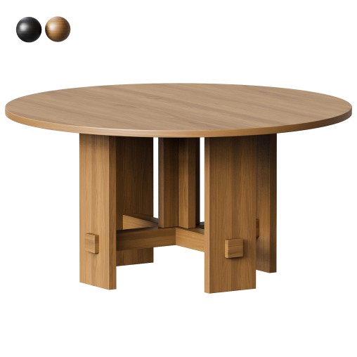 Campos Round Dining Table 3d model Download Maxve
