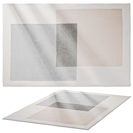Overlap Blocks Wool Rug 3D model Maxve