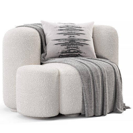 Baba Easy Chair By Gisbert Poppler 3D model Maxve