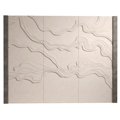 Wave34 Decorativ panel wave 34 3D model Maxve
