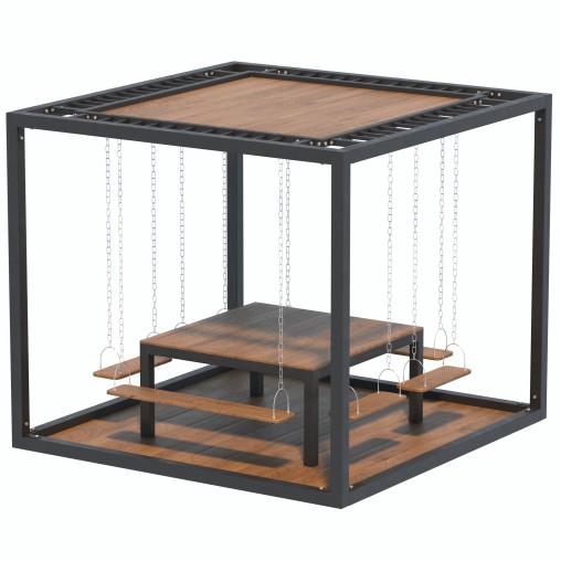 Swing Table Set 2 3D model Maxve