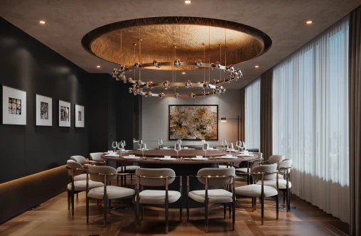 Modern luxury restaurant 3D model Maxve